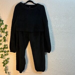 Cozy Black Teddy Lounge Set